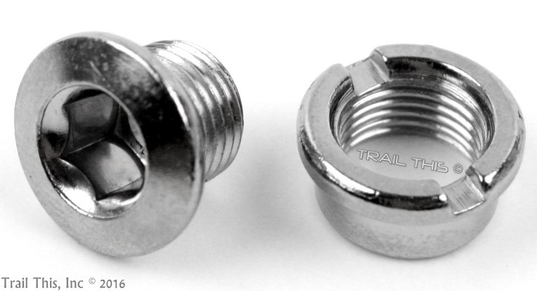 5-Count Set of Origin8 Chrome Single-Speed Fixed Gear BMX Track Chainring Bolts