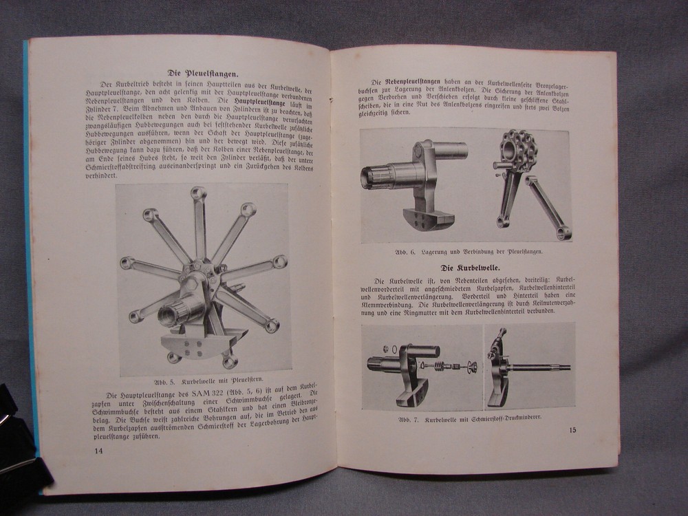 GERMAN WW2 LUFTWAFFE MANUAL on the SAM 322 AIRPLANE ENGINE -ORIGINAL