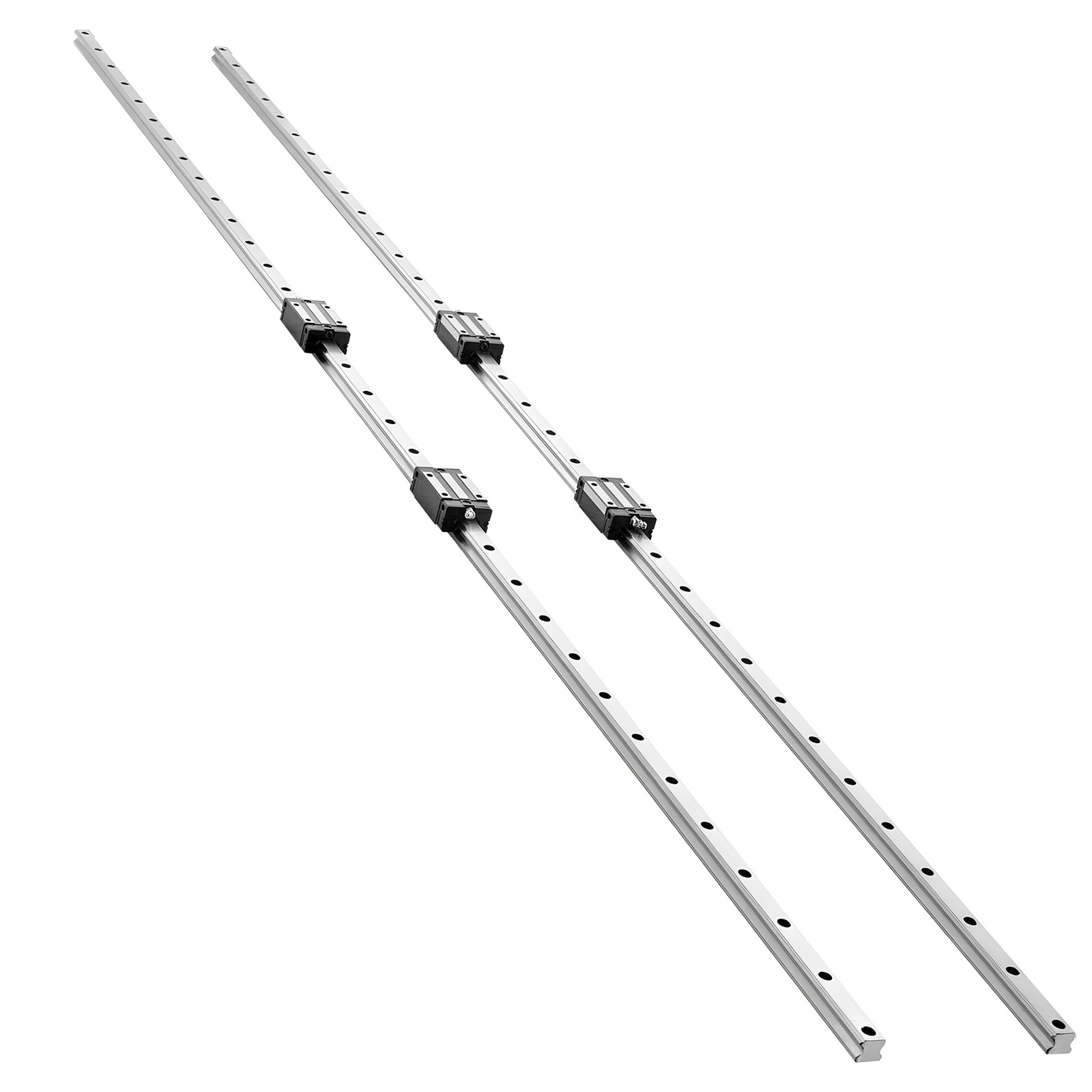 Uimoso Linear Rail Kit HGR20 2Pcs 2000 mm (78.74 in) Guide Rails with 4 Slide