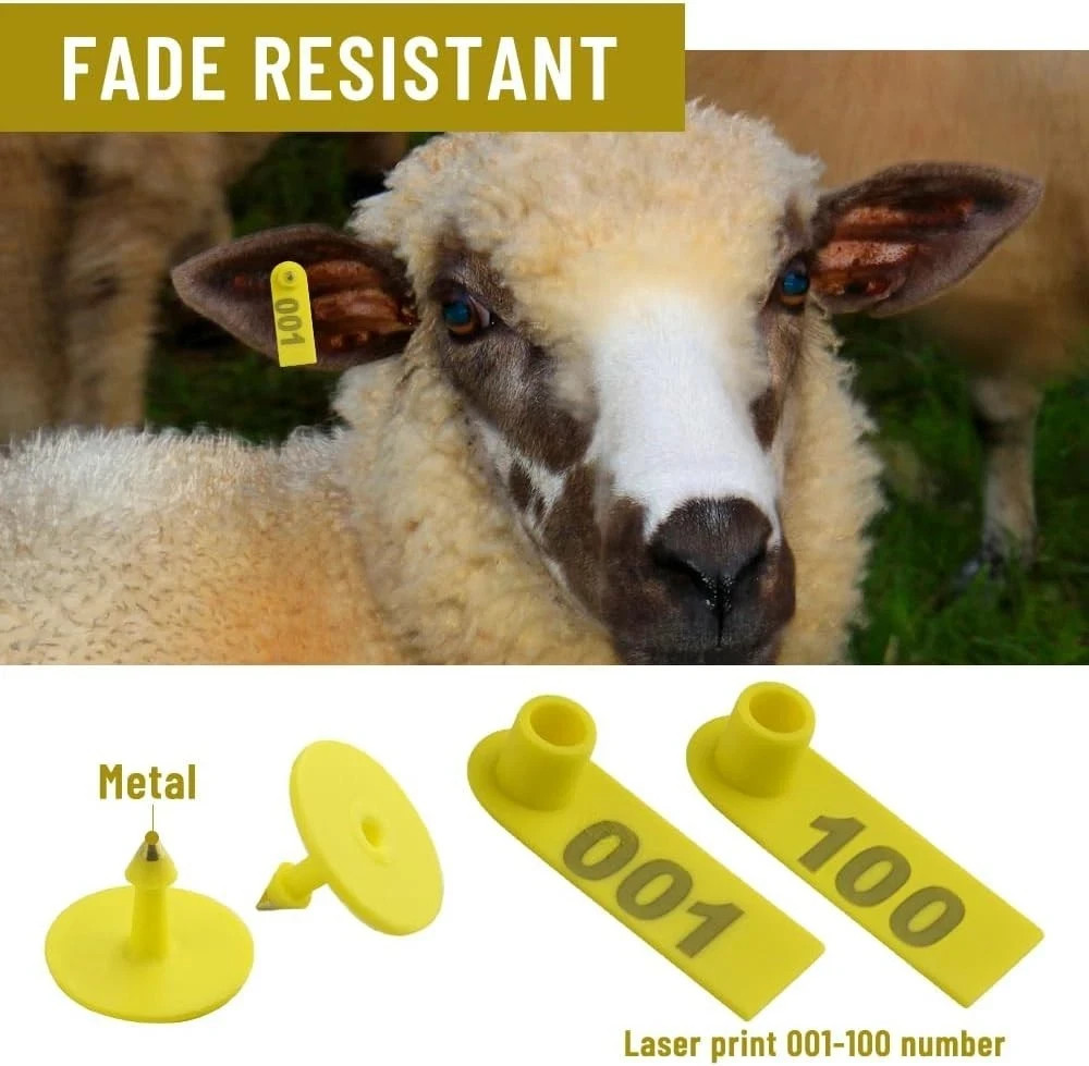 400 PCS 1-100 Plastic Livestock Ear Tags for Goat, Sheep, Cows, Etc.