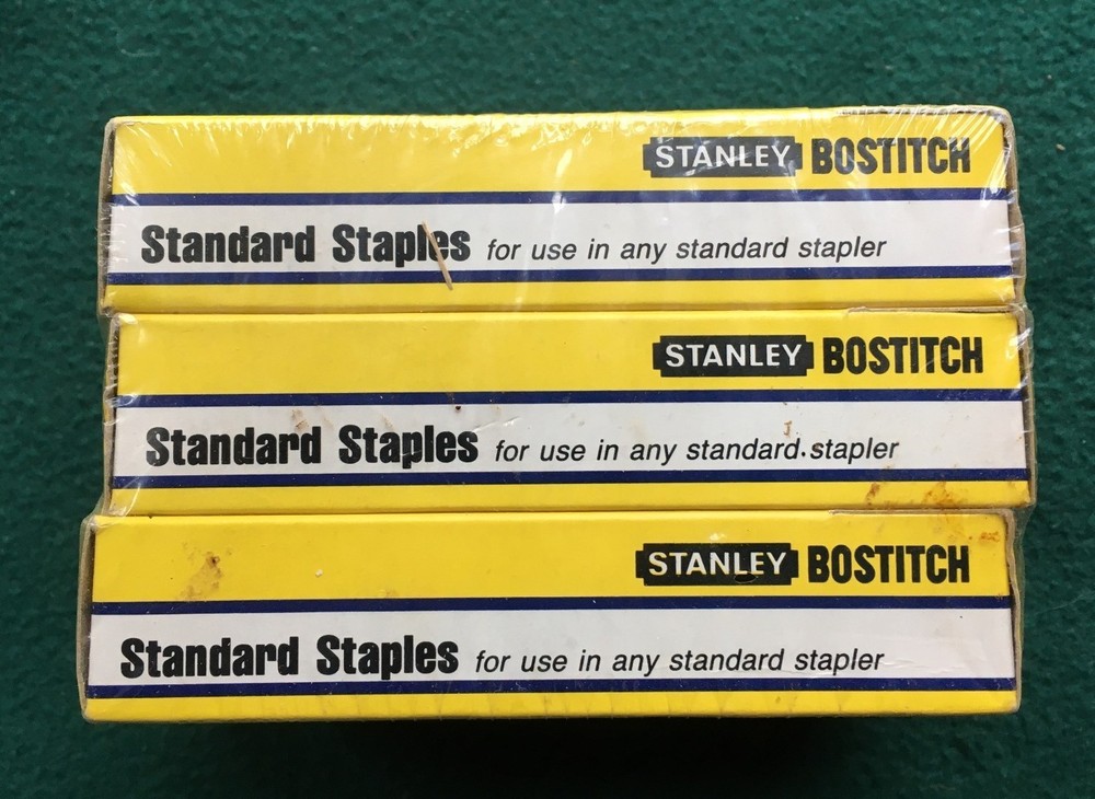 Stanley Bostitch Standard Staples Chisel Point 3 Boxes, 15,000 staples