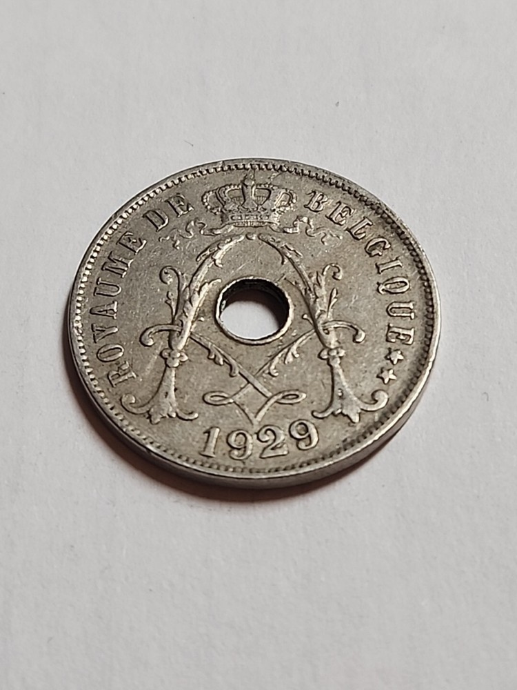 1929 Belgium 25 Centimes BT157