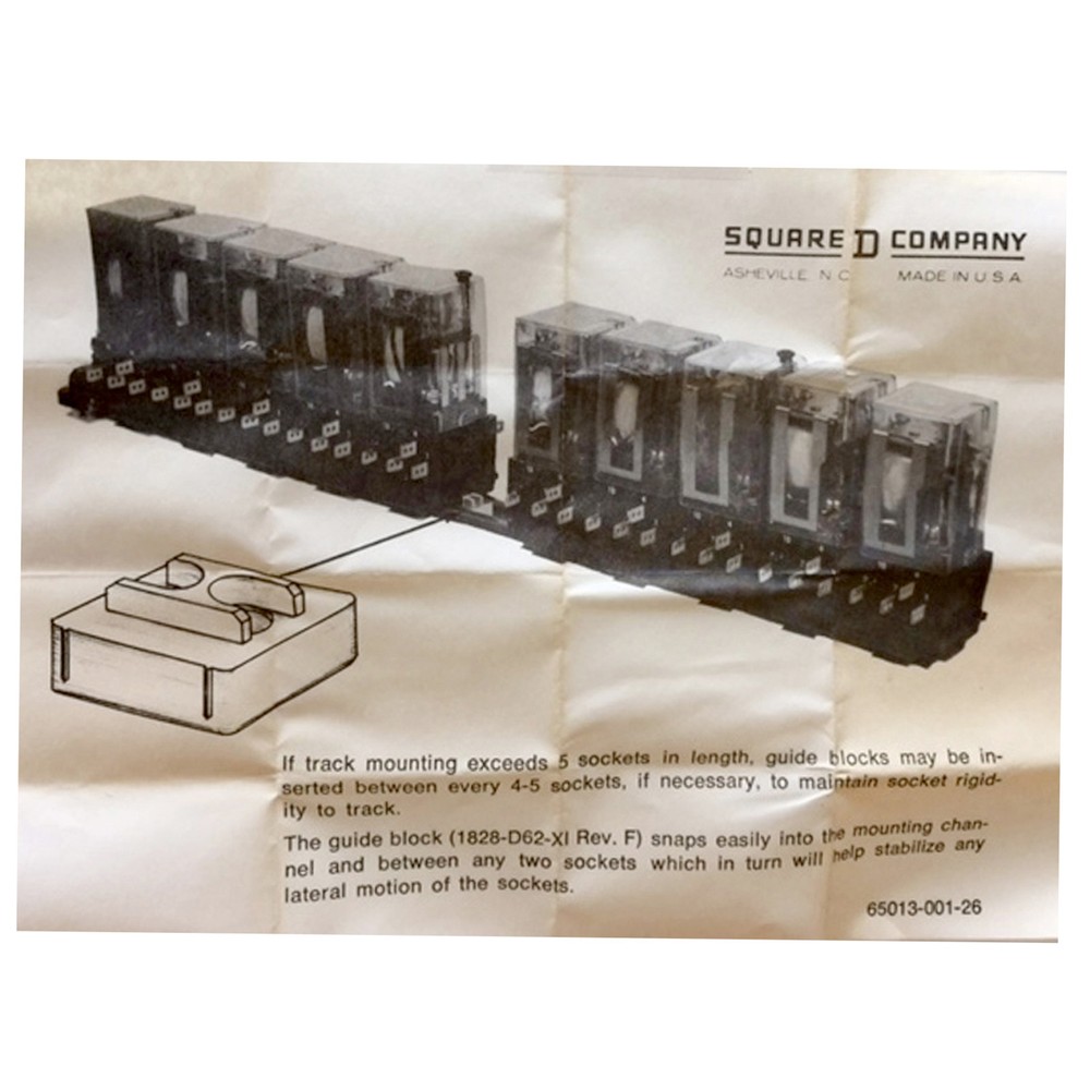 Square D Track Mounted Relay Socket, Class 8501, Type NK3T, Series-C