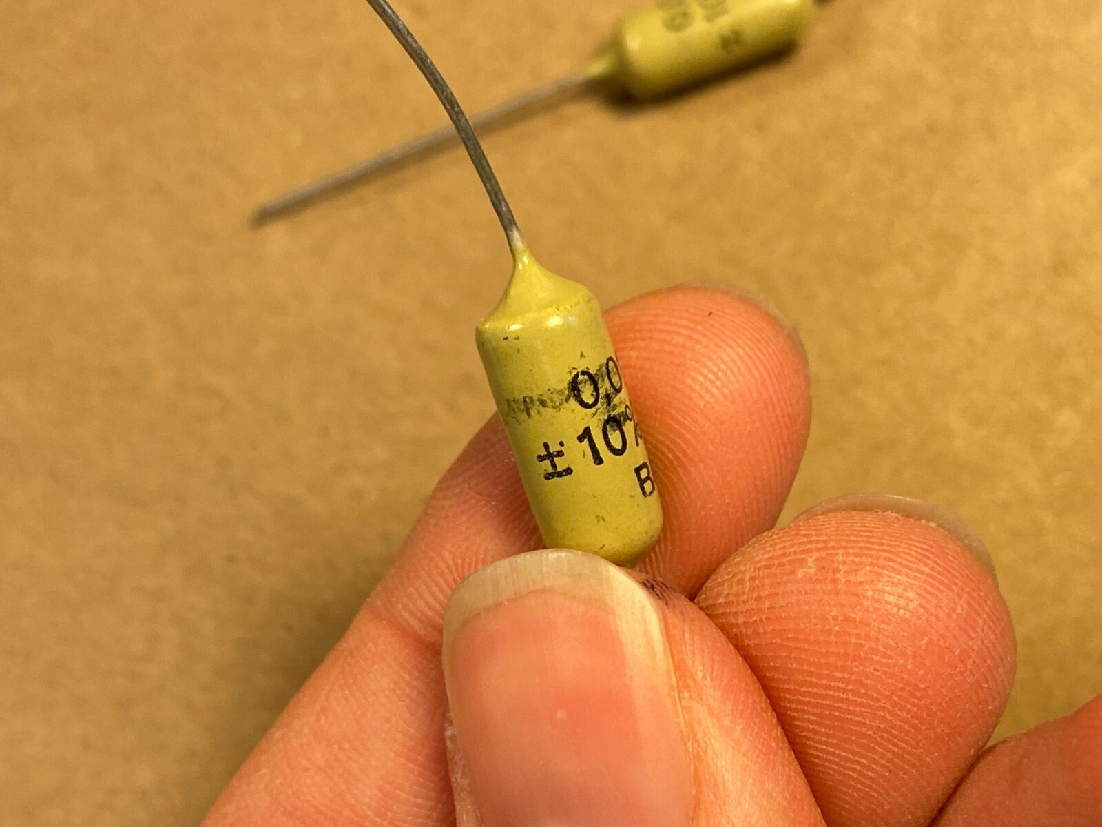 5 NOS Vintage Mullard .022 uf 400v Mustard Capacitors TESTED Epiphone Marshall