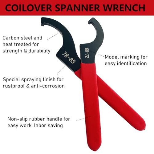 10Pcs Coilover Spanner Wrench Set, Universal Shock Spanner Hook Wrench Tools