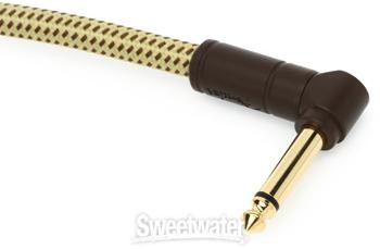 Fender Deluxe Series Tweed Patch Cable - Right Angle to Right Angle - 3 foot