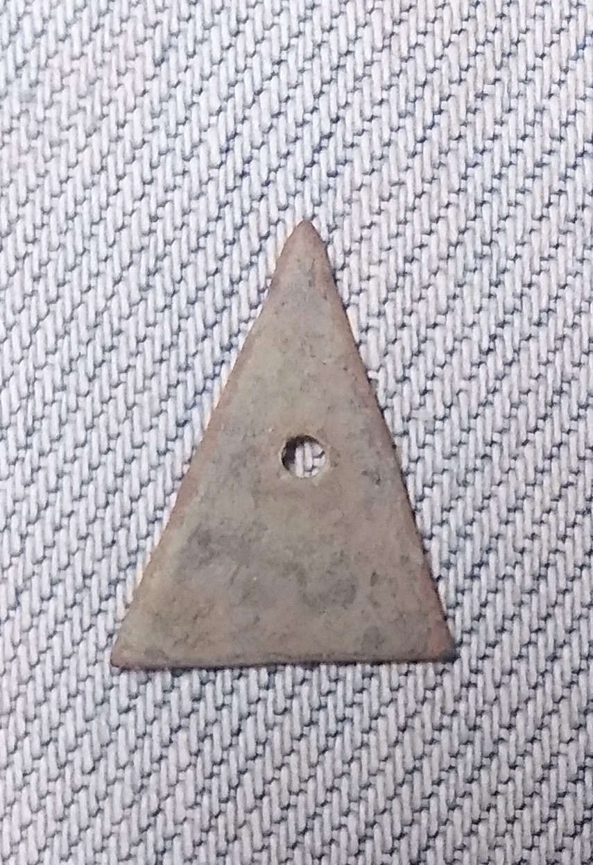 Copper Arrowhead 3/4" Long New York State Seneca Iroquois 1680