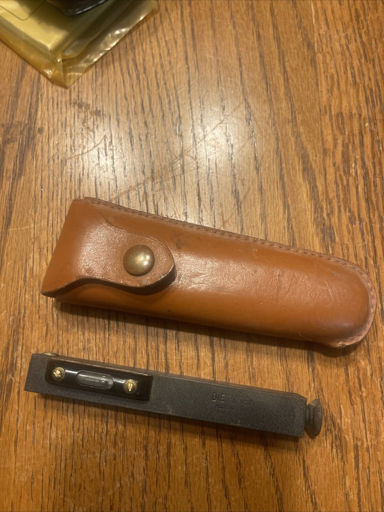 Dietzgen USA Sight Level with leather Case Transit surveying Scope Rectangle B6