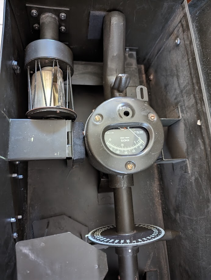 vintage military anemometer wind meter