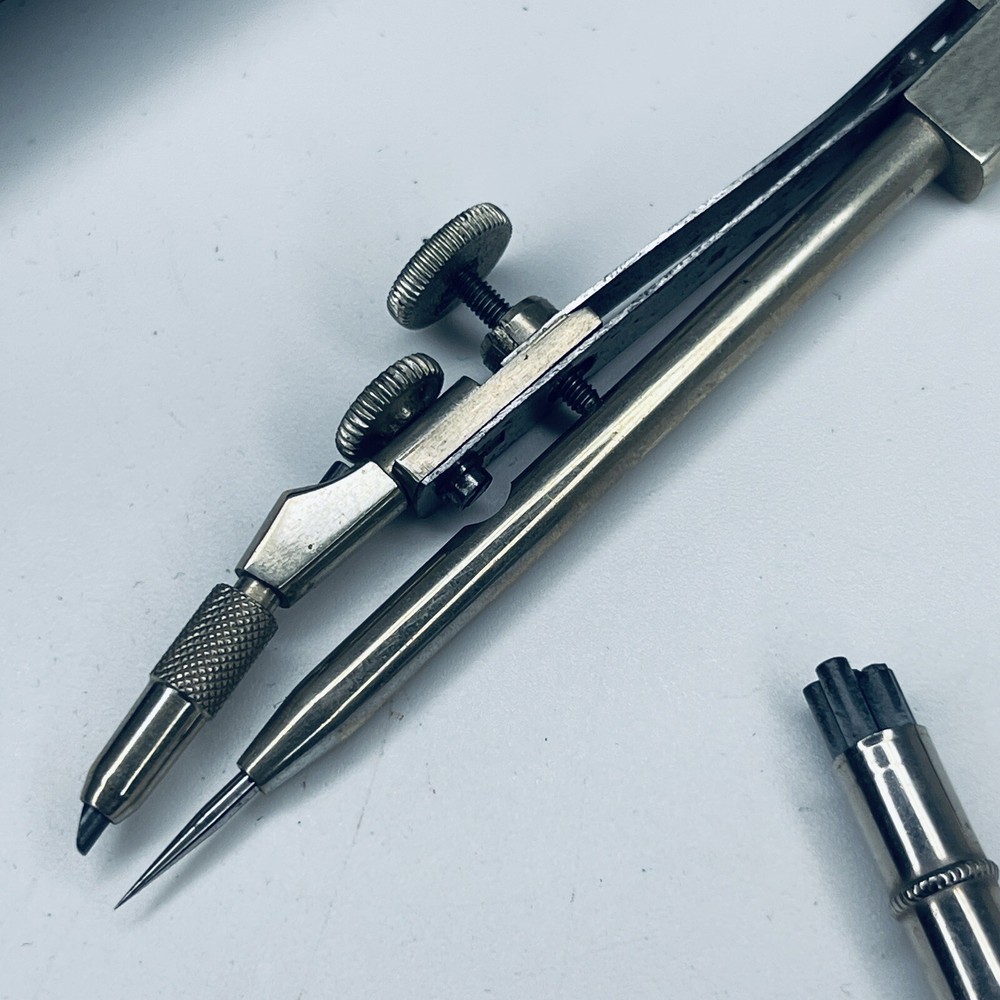 Antique LEMON BROS. Nottingham Draughtsman Tools Technical Drawing Compass Set