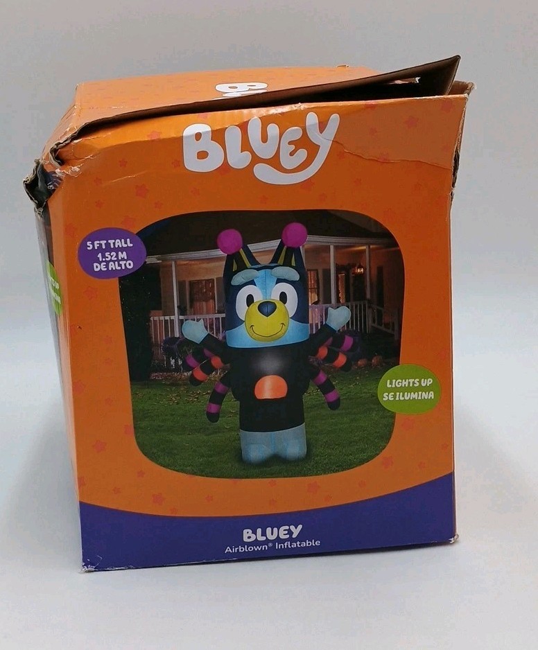 Bluey Halloween Inflatable Spider Costume 5ft New Damaged Box - See Description