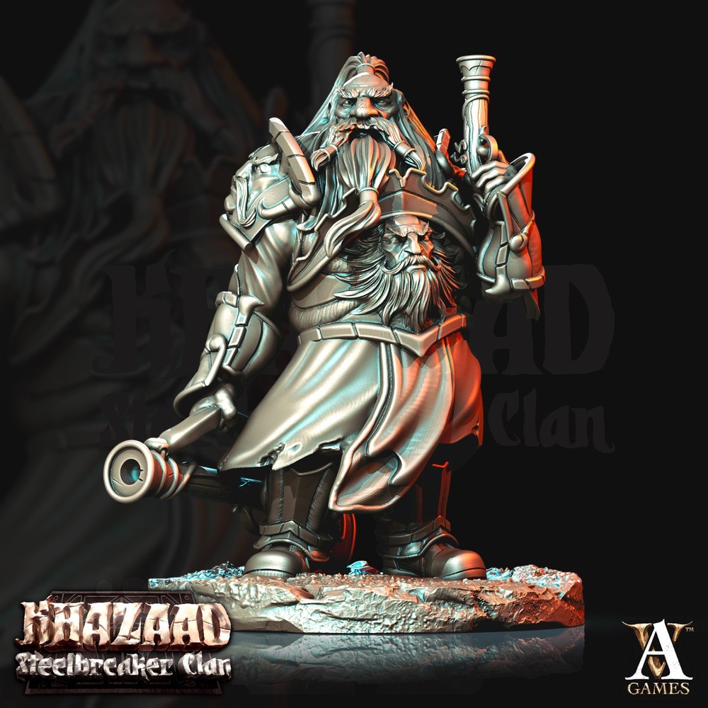 D&D Dwarf Warrior Leadspitter 02 Mini 32mm Scale Mini TTRPG