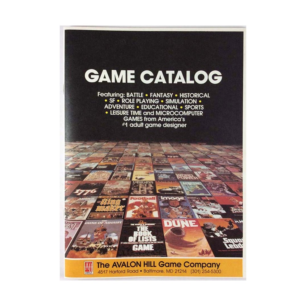 Avalon Hill General Mag 1982 Catalog VG+