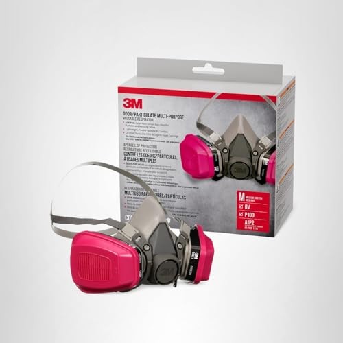 3M P100/OV Odor/Particulate Multi-Purpose Reusable Medium, Multi-color