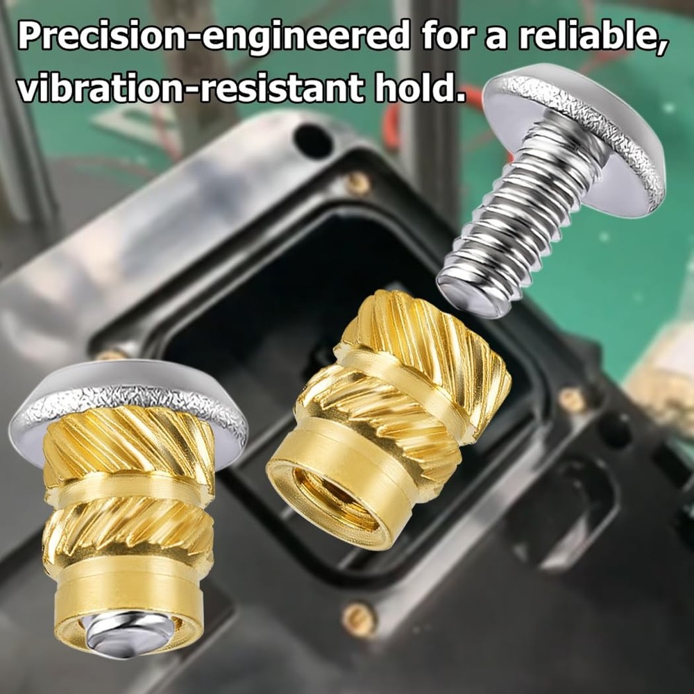 440Pcs Threaded Inserts Bolt Set M2.5 M3 Heat Insert Kit, Gold
