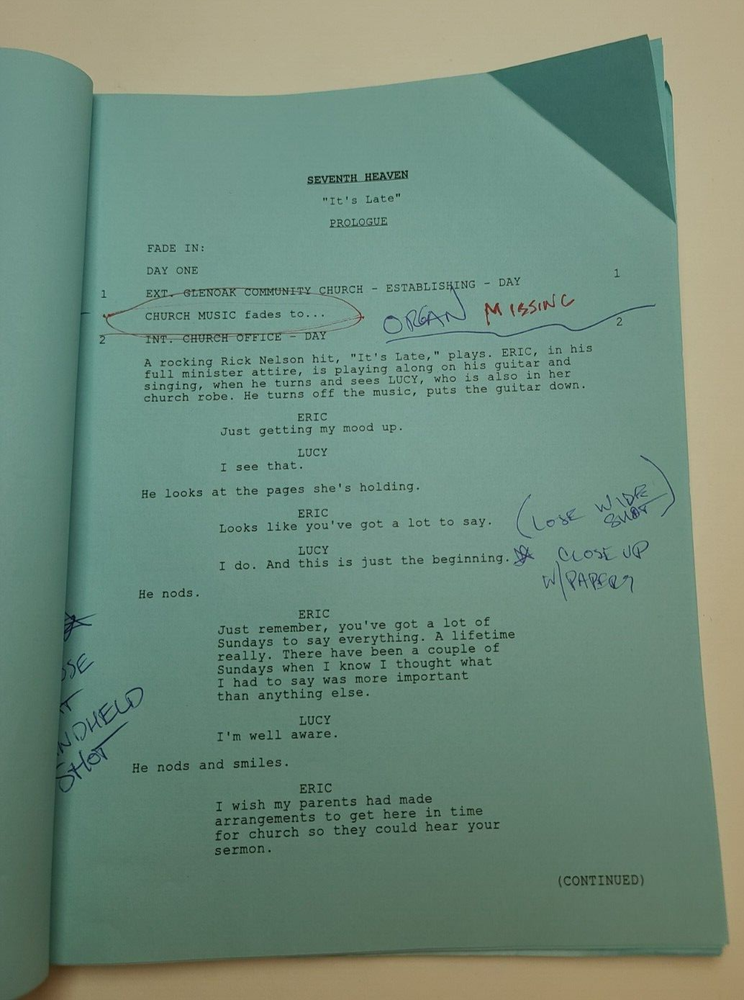 7TH HEAVEN / Brenda Hampton 2005 TV Script, Beverley Mitchell "It's Late"