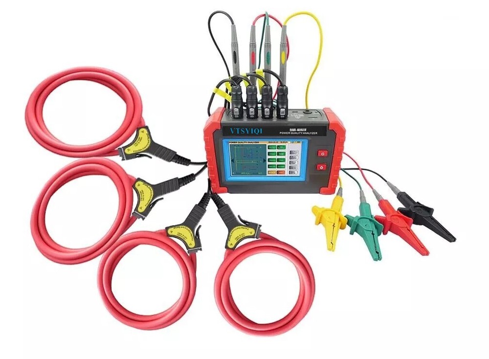 3 Phase Power Quality Meter with Current Range 10A~6000A Phasor Diagram Display