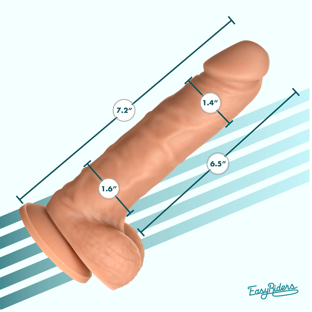 Harness-Compatible Beginner-Friendly Silicone Dildo with Balls Suction Cup Base
