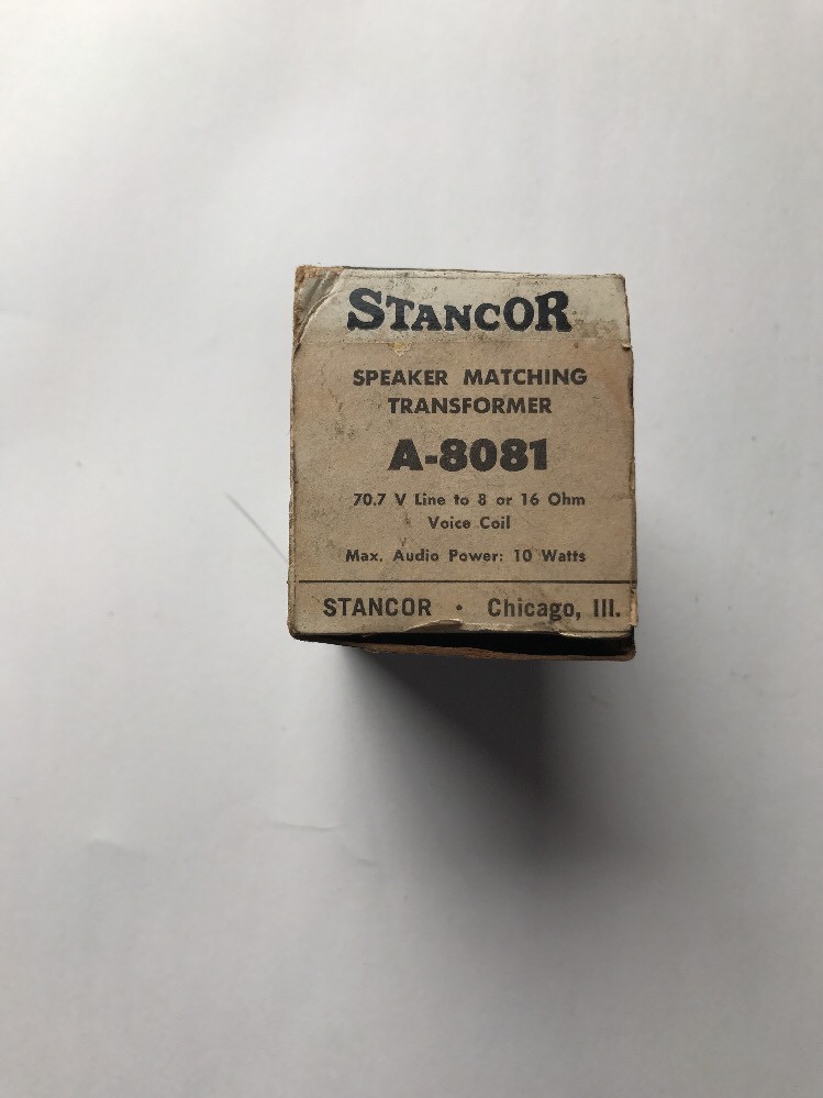 STANCOR SPEAKER MATCHING TRANFORMER A-8081 -FREE SHIPPING-