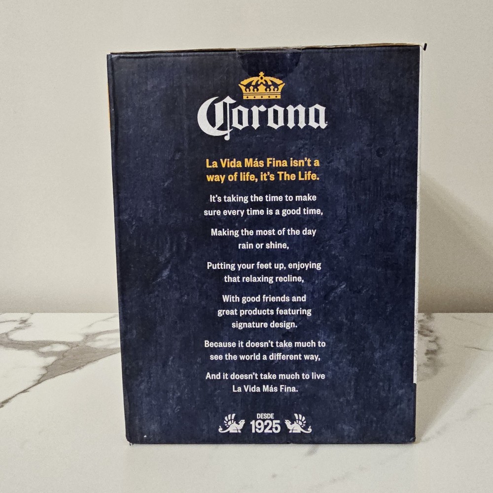 Corona Extra Mini Fridge 6 Can 4L Capacity Beer Cooler Tailgating Portable
