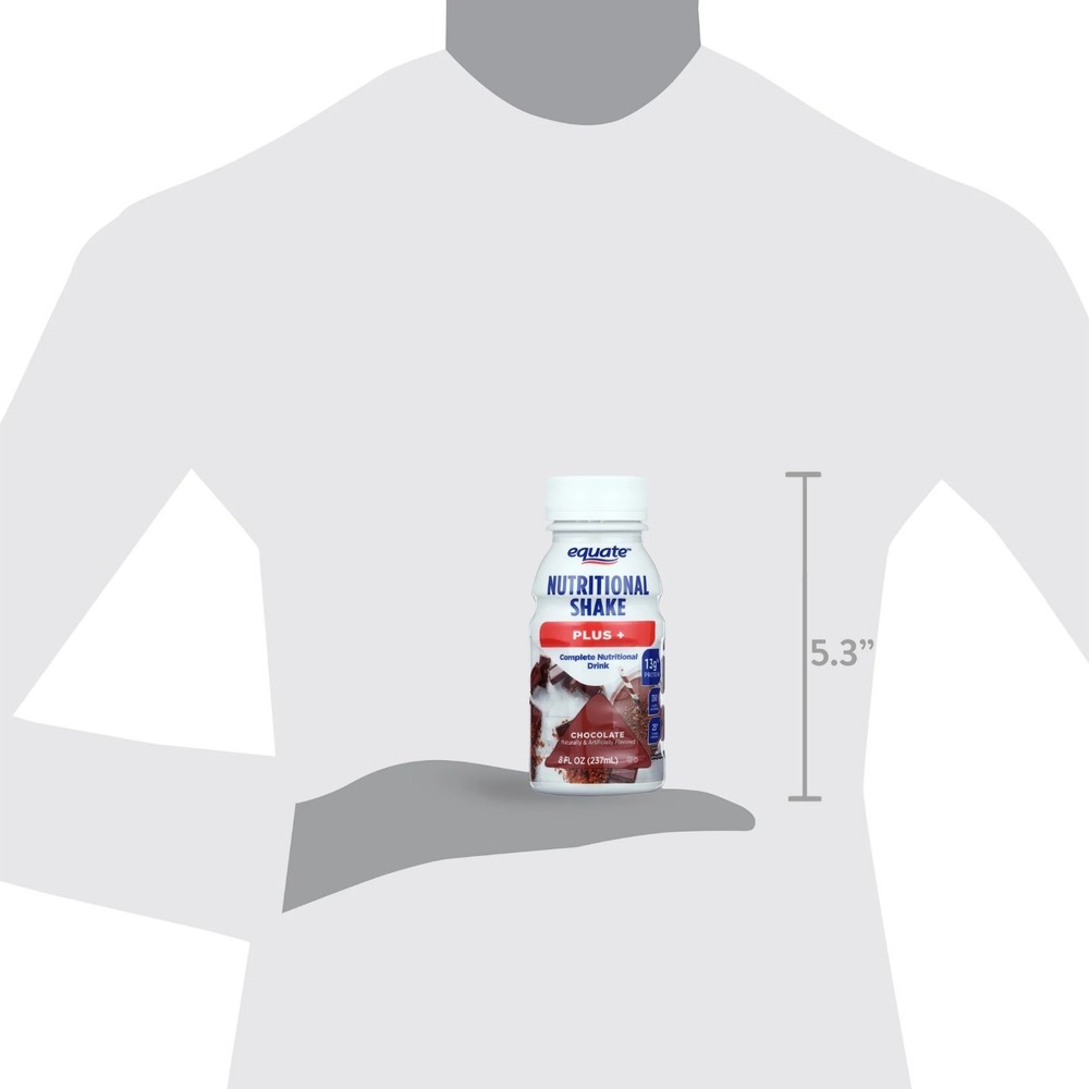 Equate Original Nutritional Shake, Chocolate, 8 fl oz, 6-Pack