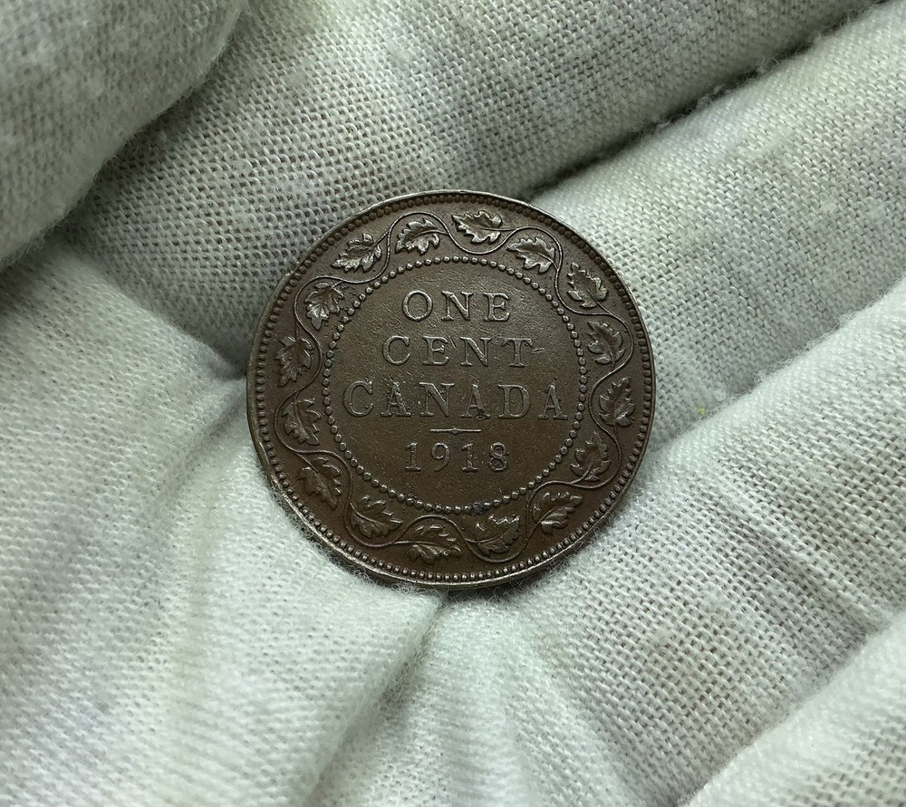 1918 Canada 🇨🇦 • Large One Cent • Better Grade L393