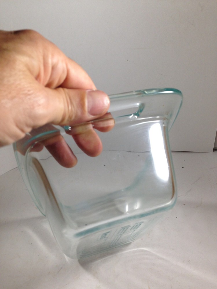 PYREX C213 Blue Tint Glass Loaf Pan Baking Dish