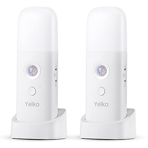 Motion Sensor Night Light, 2000mAh Rechargeable Night Two Pack Cool White
