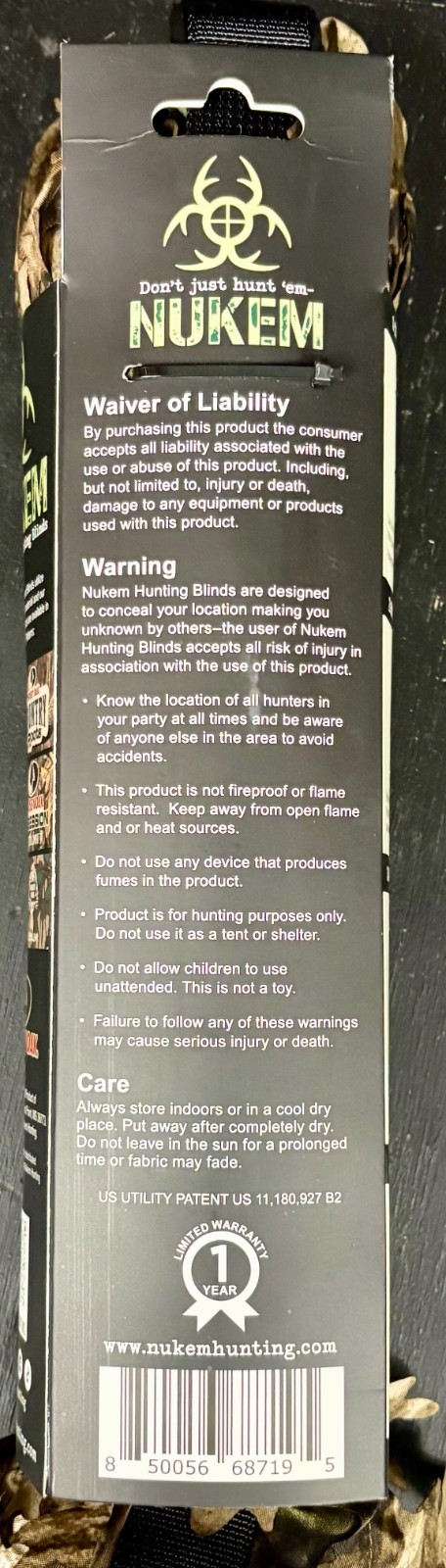 Nukem Hunting Ground Blind Mossy Oak Country Roots New