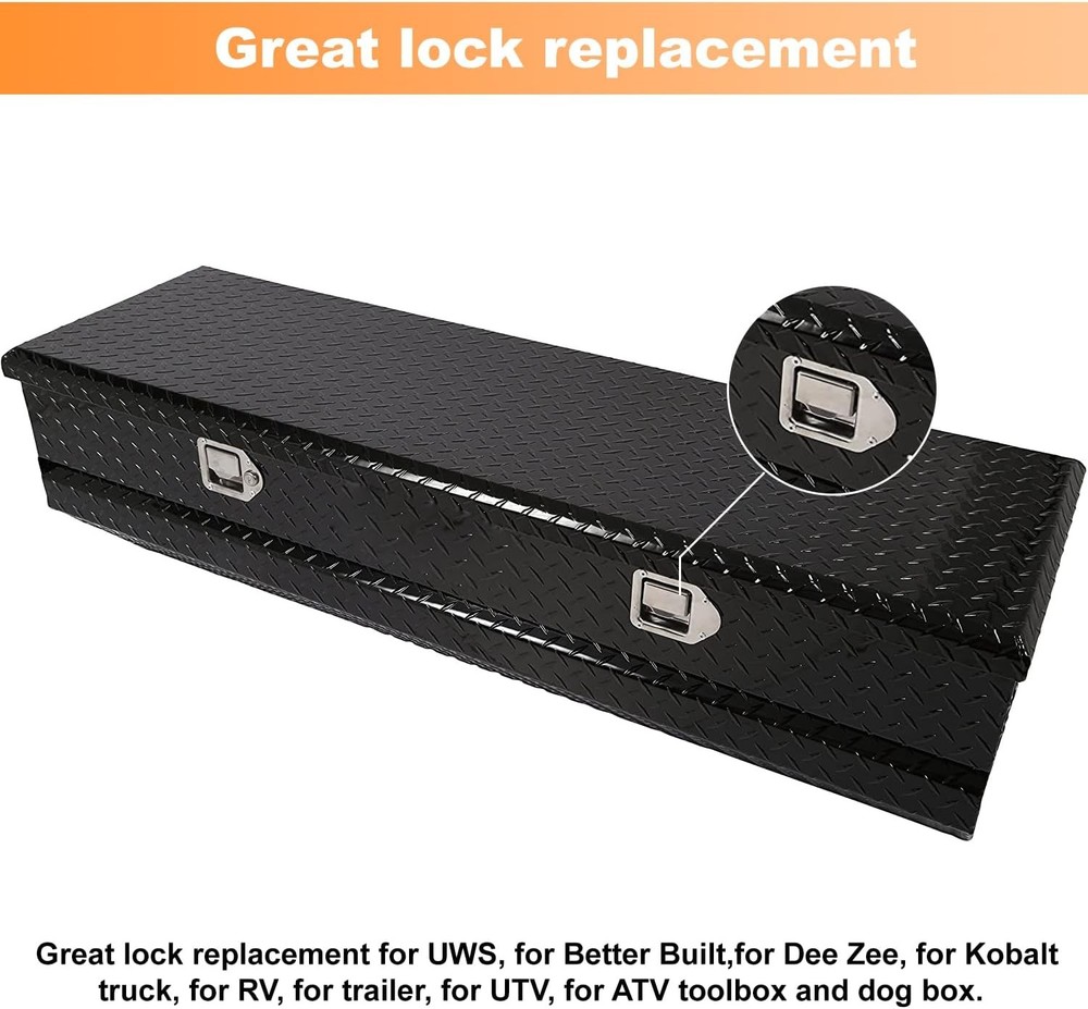 Truck Tool Box Latch Replacement Kit- 304 Stainless 2 Pack with 2 Lock