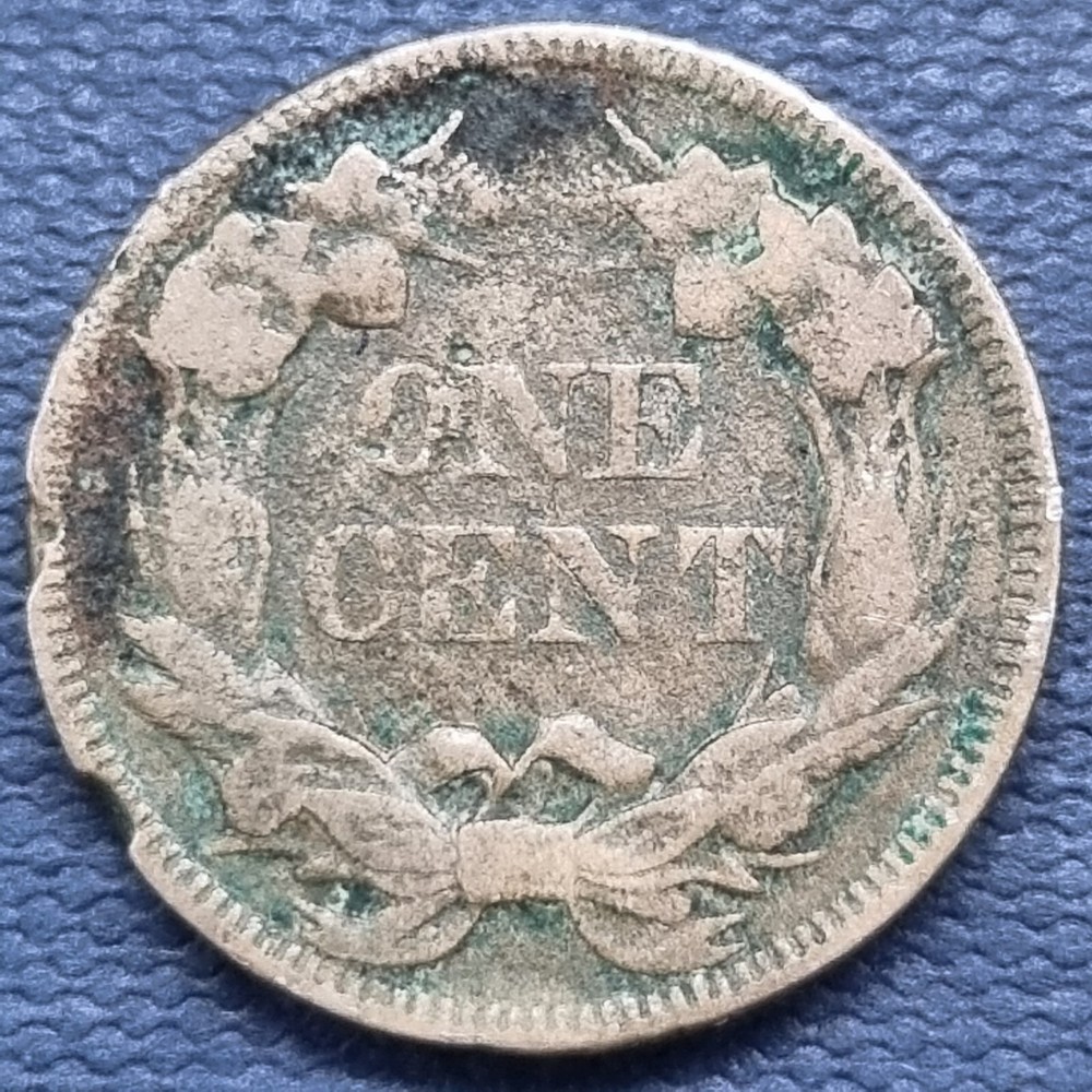 1857 Flying Eagle Cent 1c Better Grade VF Details #63722