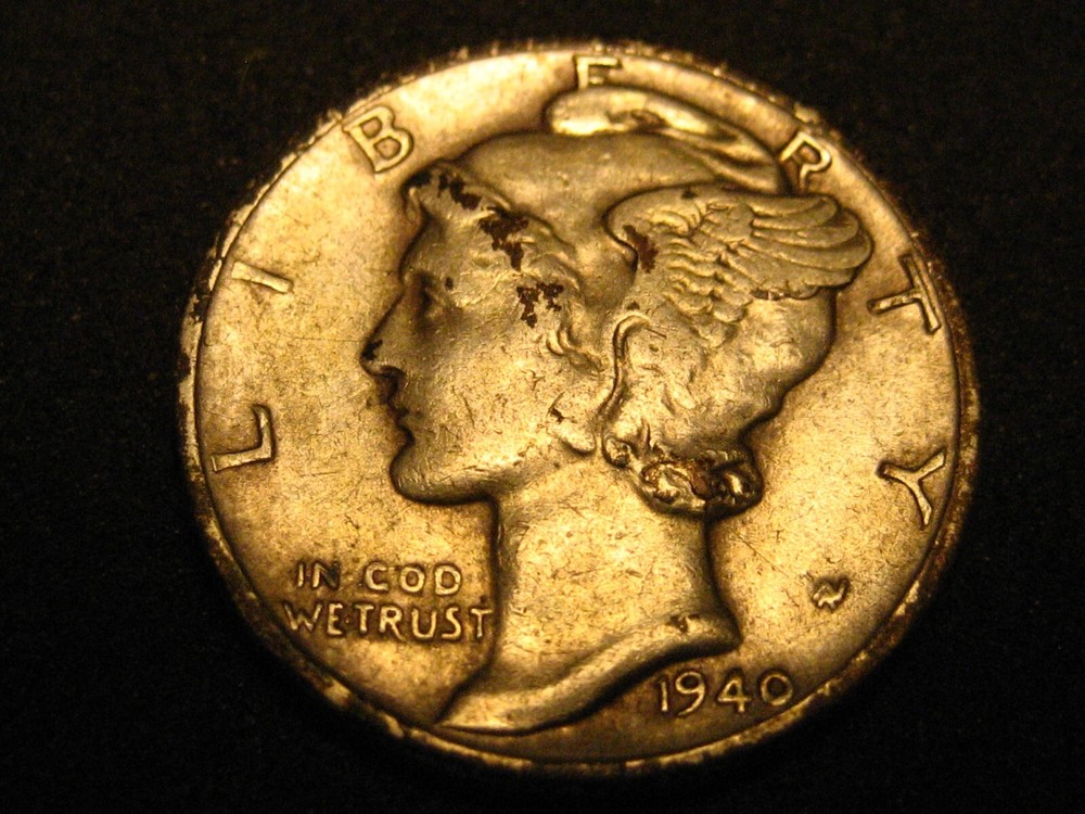 1940-D 90% Silver Mercury Head Dime #2