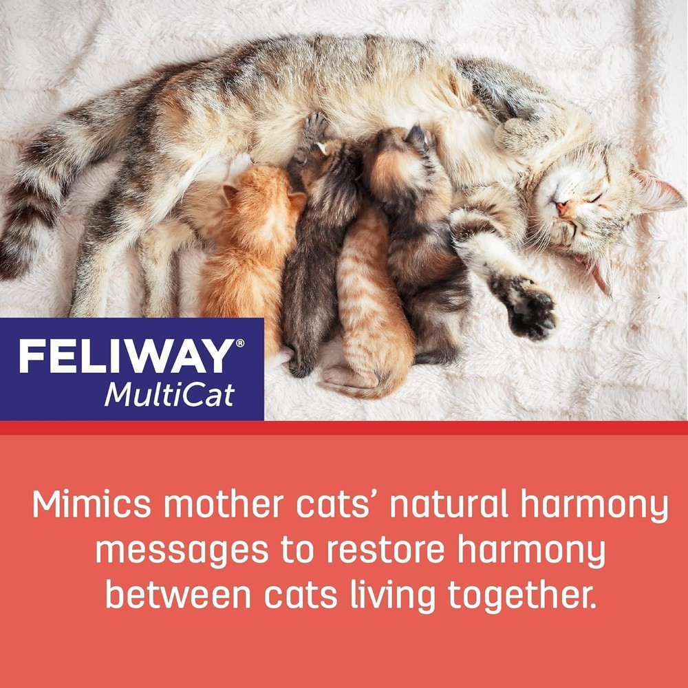 Vet Recommended MultiCat Diffuser - 48ml Pheromone Relief for Cat Conflicts