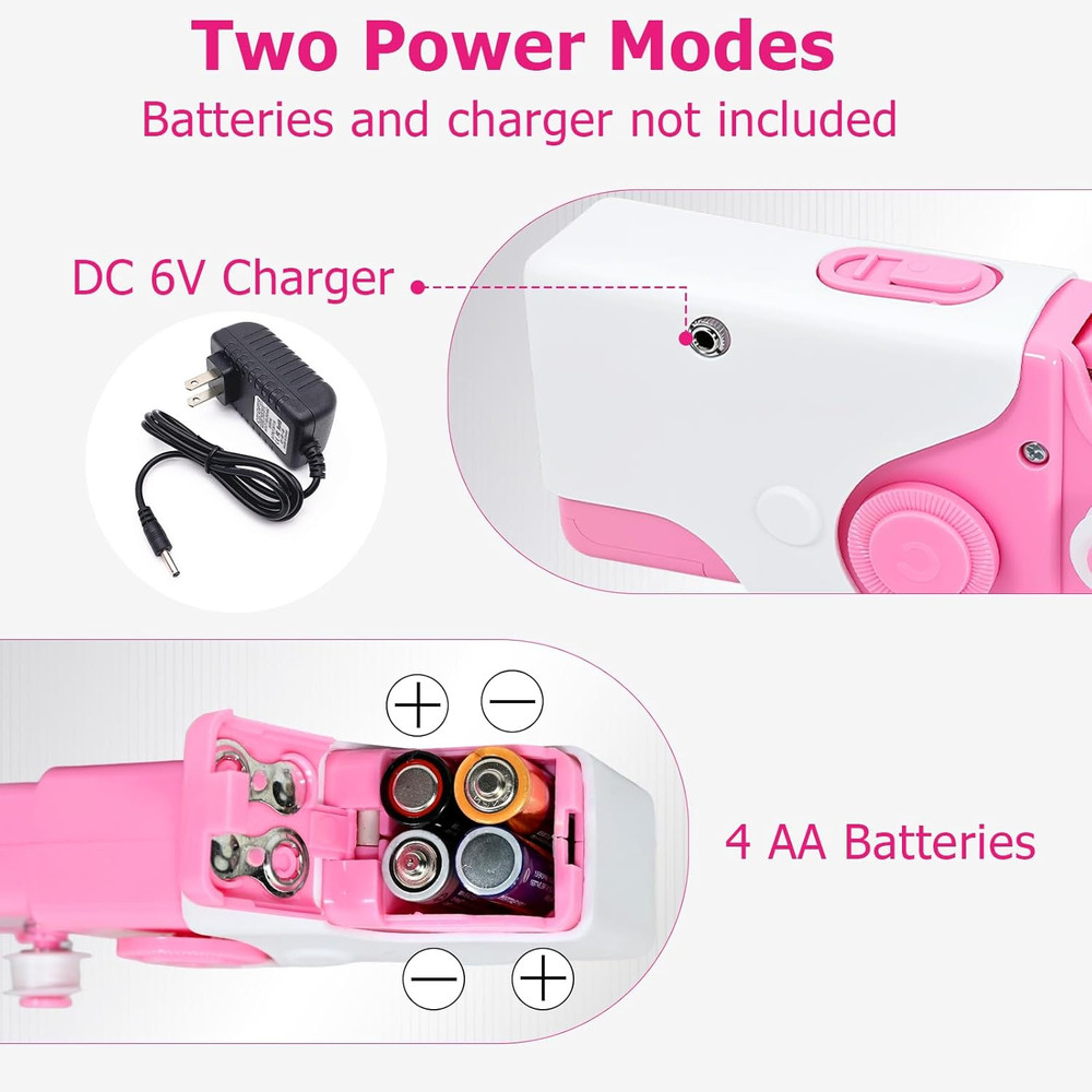 Mini Handheld Sewing Machine, Portable Electric Sewing Machine for Quick Fabric