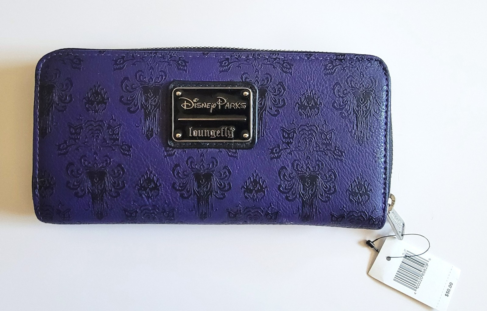 Loungefly Disney Parks Haunted Mansion Purple Wallpaper Wallet NEW Unused NWT