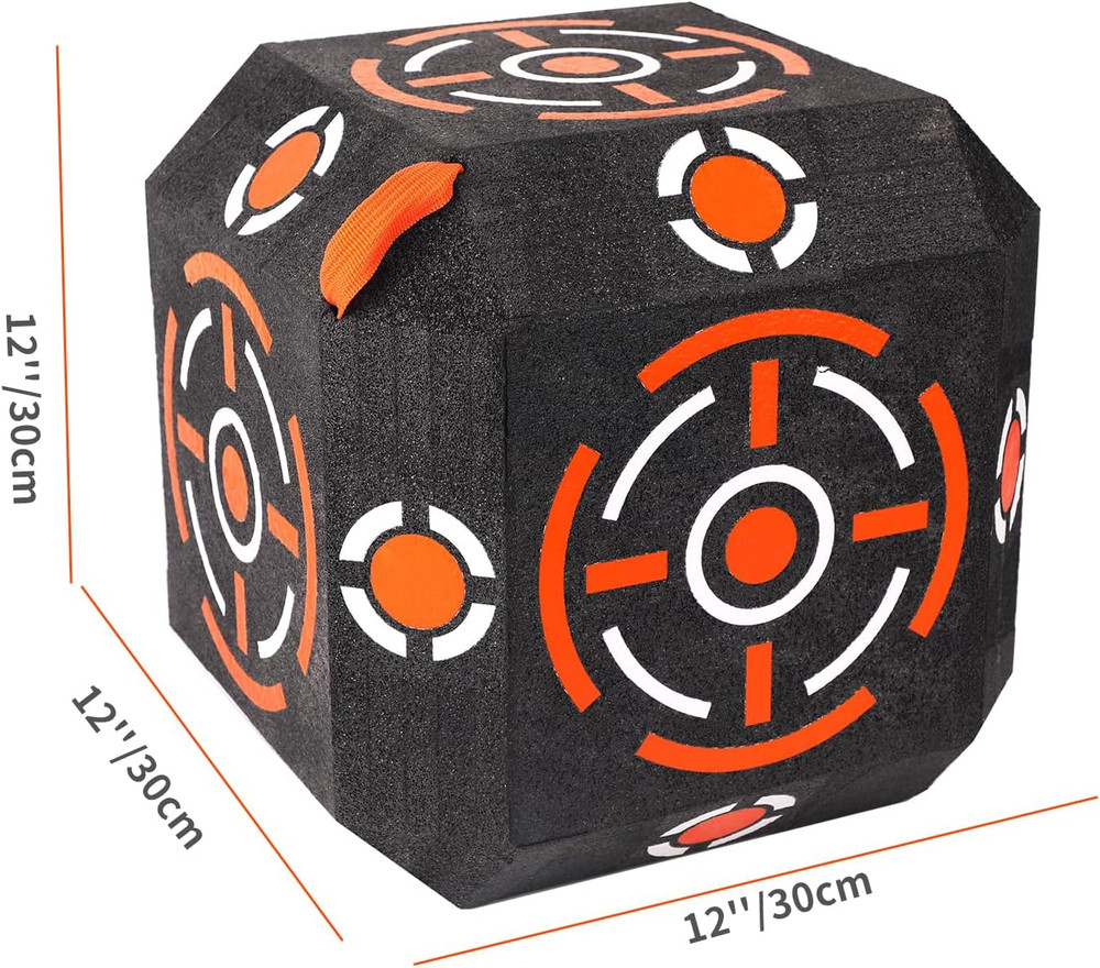 Multi-Sided Archery Target Block - High Polymer Fiber Bow & Arrow Target with L
