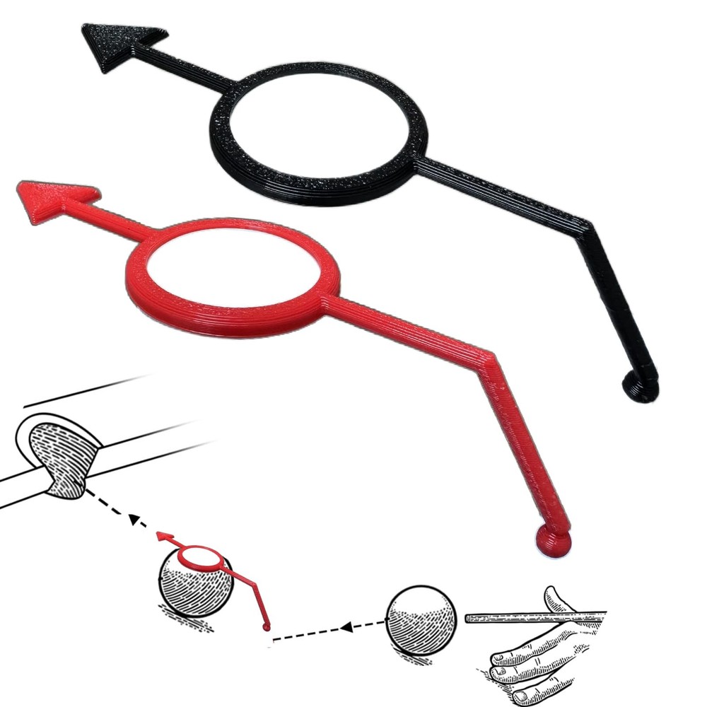2Pack Billiards Aiming Trainer Billiards Accessories （Black red