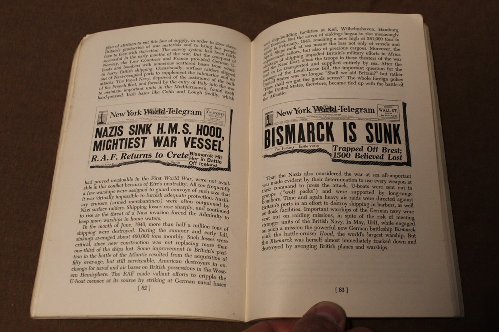 Original WW2 U.S. Homefront "This War", A Survey of World Conflict Book, 1941 d.
