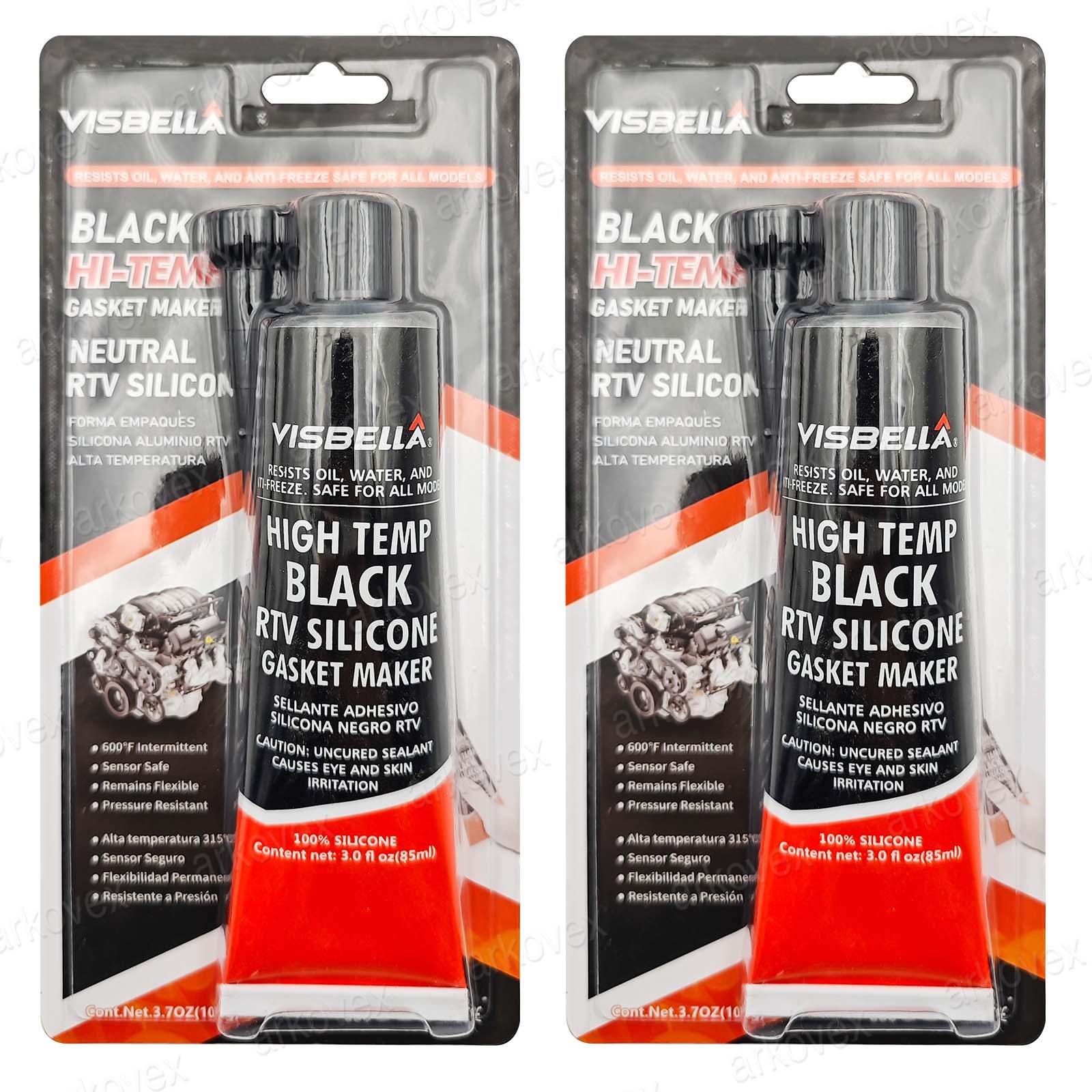10 Pack black High Temp RTV Silicone Engine Automotive Anti-Freeze Oil Resistant