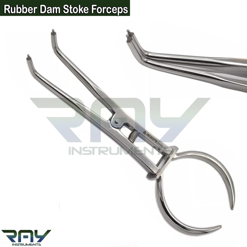 Endodontic Rubber Dam Kit Brinker Clamp Stoke Forceps Frame Dental Instruments