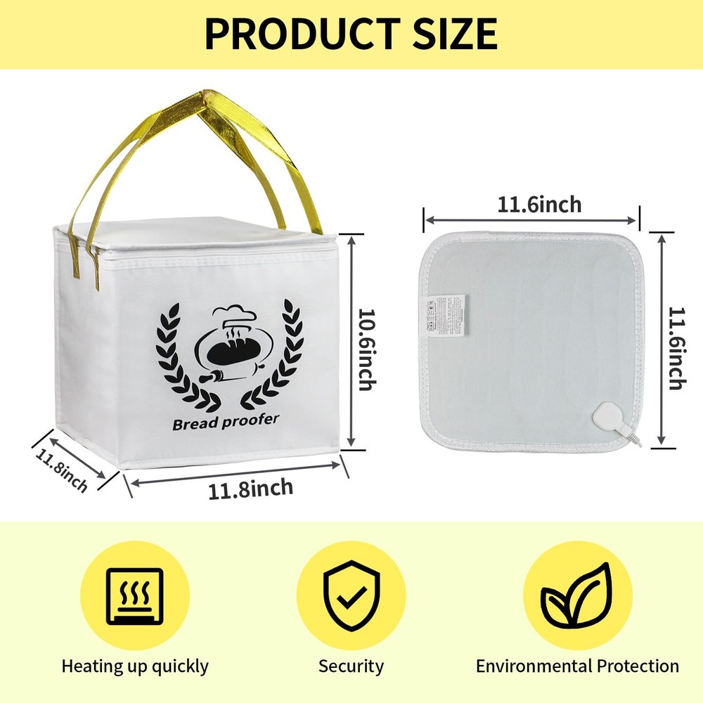 Dough Proofer Heating Pad with Warming Box, Sourdough Bread Proofing Warmer