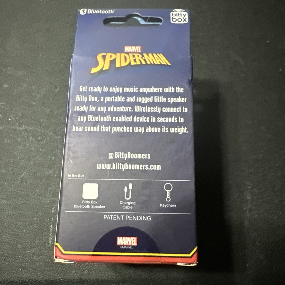 Spider-Man Web Face Square Bitty Boomers Bluetooth Mini-Speaker