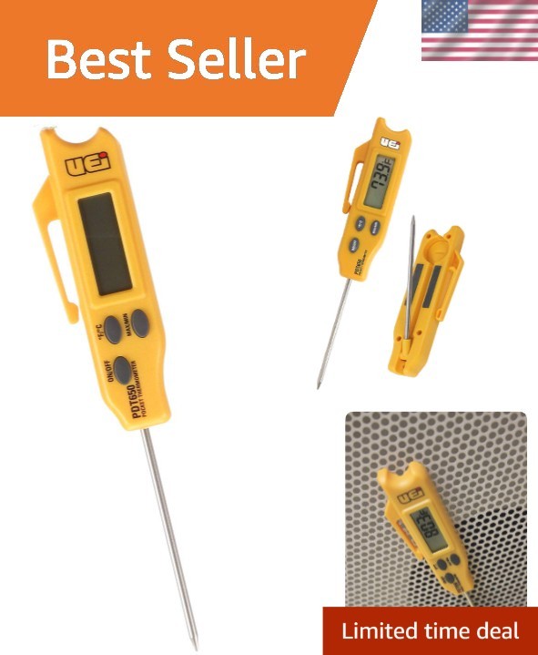 Digital Thermometer Pocket Thermometer Folding Probe Large Display