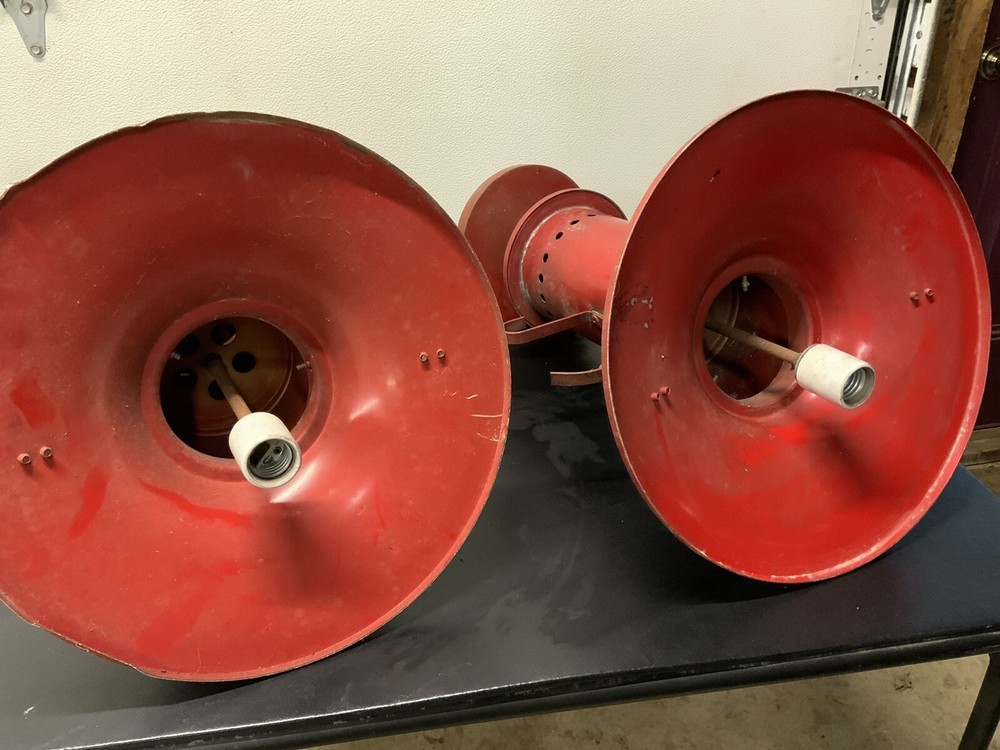 antique fire station hanging light