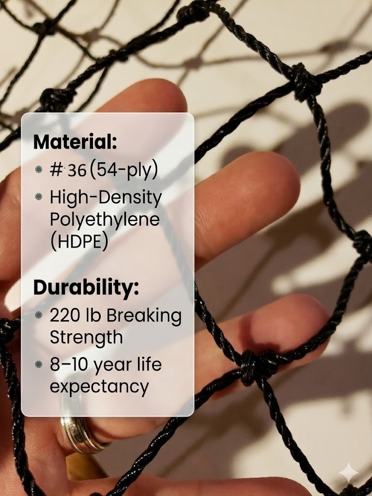 Professional Heavy Duty Baseball Softball Batting Cage Net HDPE 54-Ply #36