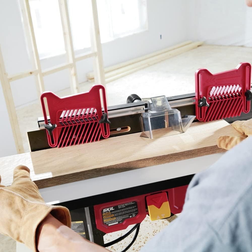 Benchtop Router Table with Above Table Adjustment and Dual-Sided Bit Storage