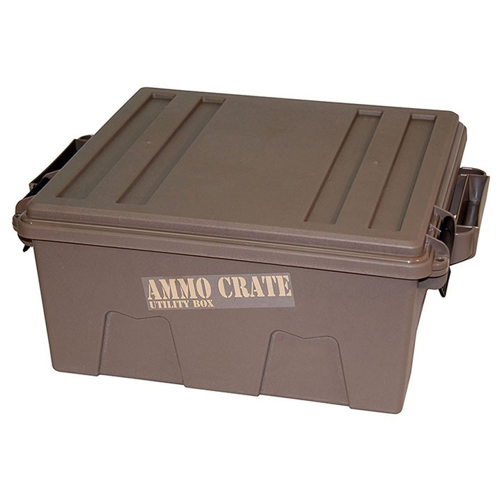 MTM Ammo Crate Utility Box Dark Earth 85 lbs Stackable Water Resistant Storage