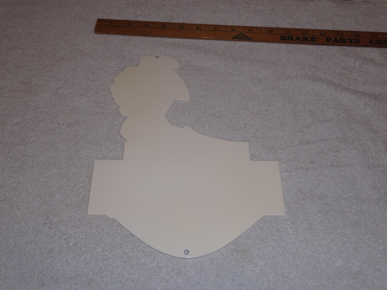 VINTAGE HARLEY DAVIDSON MOTORCYCLE WOMAN 👩 12" MOTOR CYCLE GASOLINE & OIL SIGN