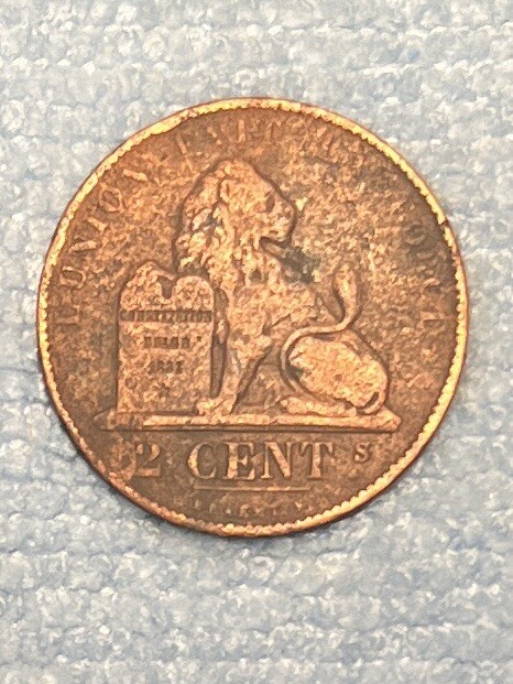 Belgium - 2 centimes 1865