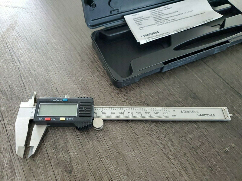 150mm Digital Caliper Vernier Micrometer Electronic Ruler Gauge Stainless Black